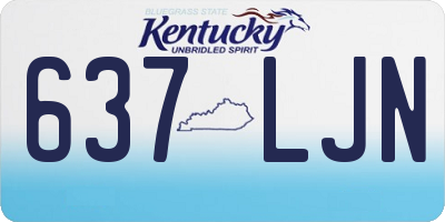 KY license plate 637LJN