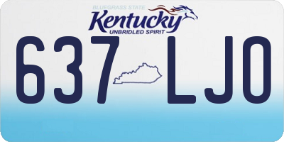 KY license plate 637LJO
