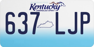 KY license plate 637LJP