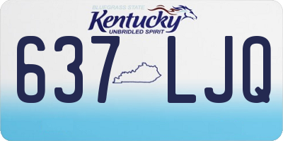 KY license plate 637LJQ