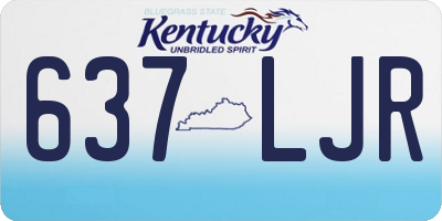KY license plate 637LJR