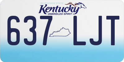 KY license plate 637LJT