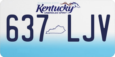 KY license plate 637LJV