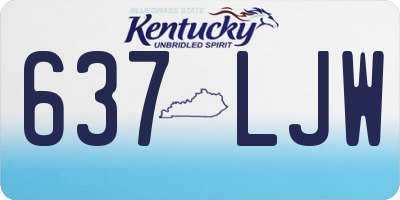 KY license plate 637LJW