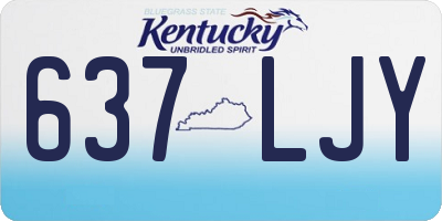 KY license plate 637LJY