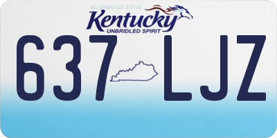 KY license plate 637LJZ