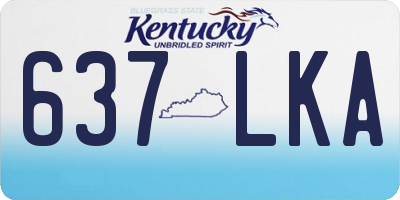 KY license plate 637LKA