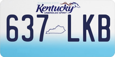KY license plate 637LKB