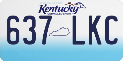 KY license plate 637LKC