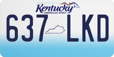 KY license plate 637LKD