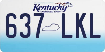 KY license plate 637LKL