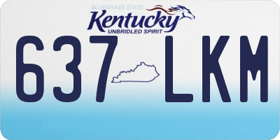 KY license plate 637LKM