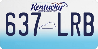 KY license plate 637LRB