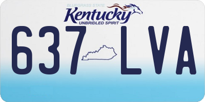 KY license plate 637LVA