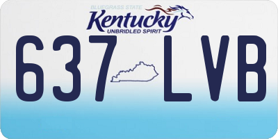 KY license plate 637LVB