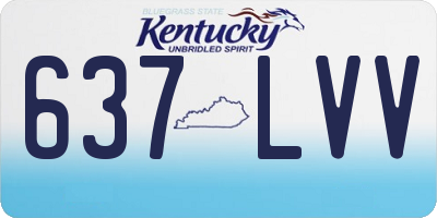 KY license plate 637LVV
