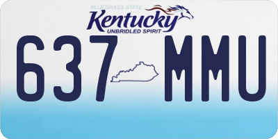 KY license plate 637MMU