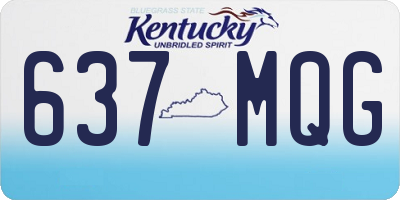 KY license plate 637MQG