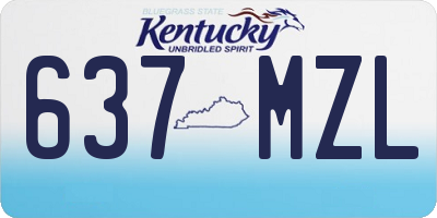 KY license plate 637MZL