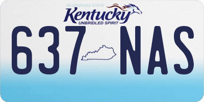 KY license plate 637NAS