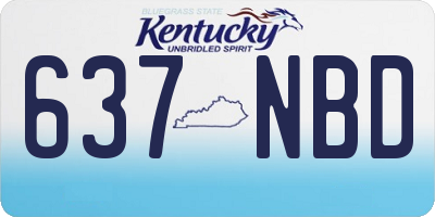 KY license plate 637NBD