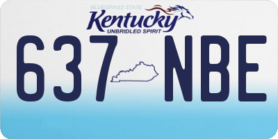 KY license plate 637NBE