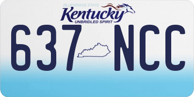 KY license plate 637NCC