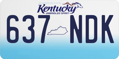 KY license plate 637NDK