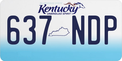 KY license plate 637NDP