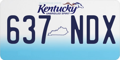 KY license plate 637NDX