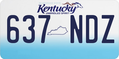 KY license plate 637NDZ