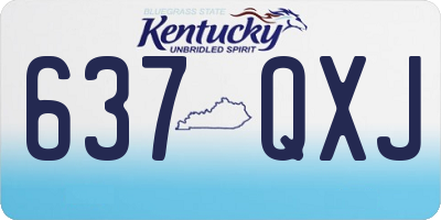 KY license plate 637QXJ