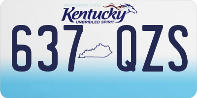 KY license plate 637QZS