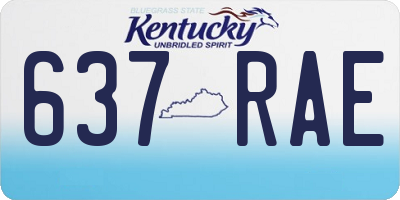 KY license plate 637RAE