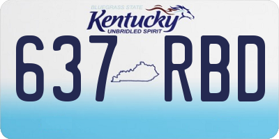 KY license plate 637RBD