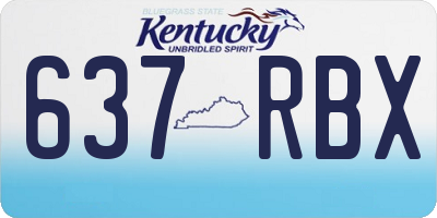 KY license plate 637RBX