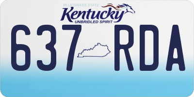 KY license plate 637RDA