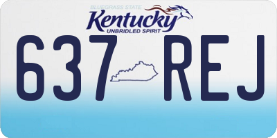KY license plate 637REJ
