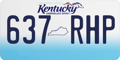KY license plate 637RHP