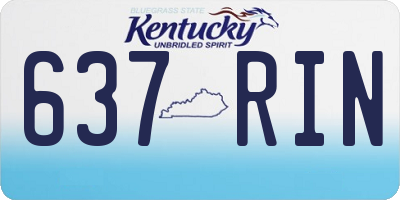 KY license plate 637RIN