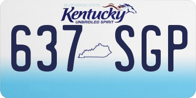 KY license plate 637SGP
