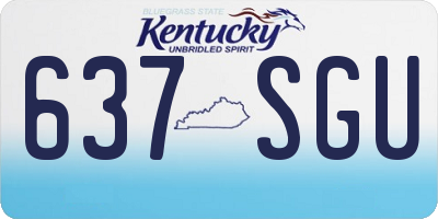 KY license plate 637SGU