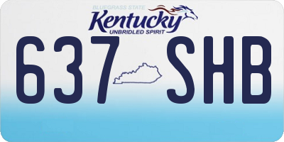 KY license plate 637SHB