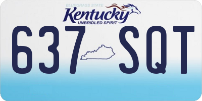 KY license plate 637SQT