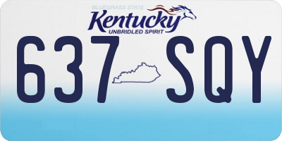 KY license plate 637SQY