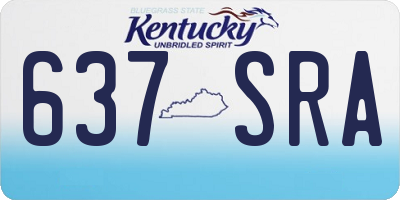 KY license plate 637SRA