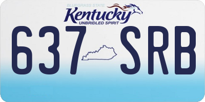 KY license plate 637SRB