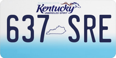 KY license plate 637SRE