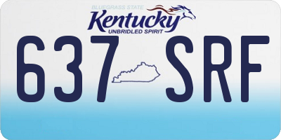 KY license plate 637SRF