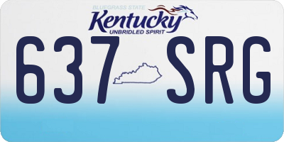 KY license plate 637SRG